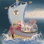 別誂え 加賀友禅祝軸『端午の宝船・大阪～石川編』　世界に一つのオリジナル