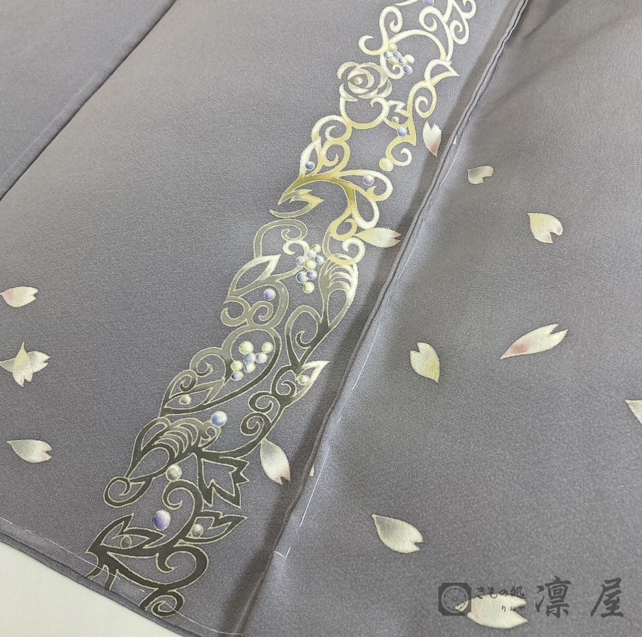 加賀友禅-訪問着　吉村伊佐子「月の雪」6