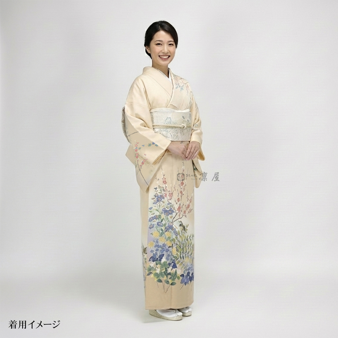 加賀友禅 訪問着　藤藁隆「華かおるころ」