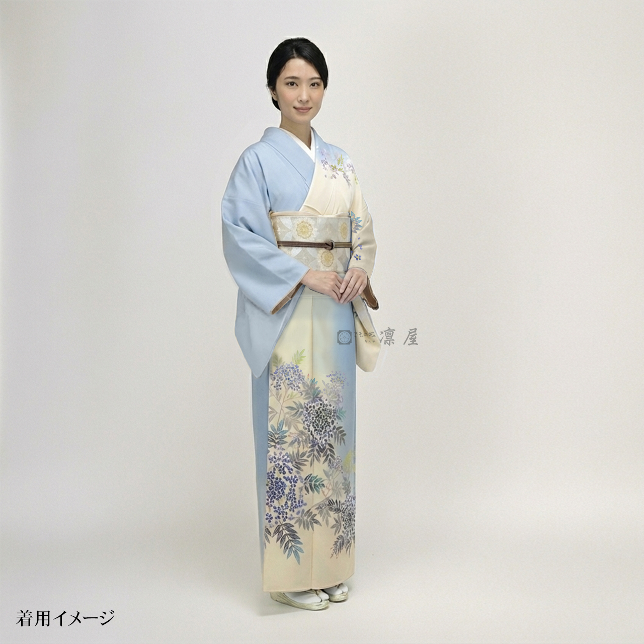 加賀友禅 訪問着　赤地暁「ナナカマド」