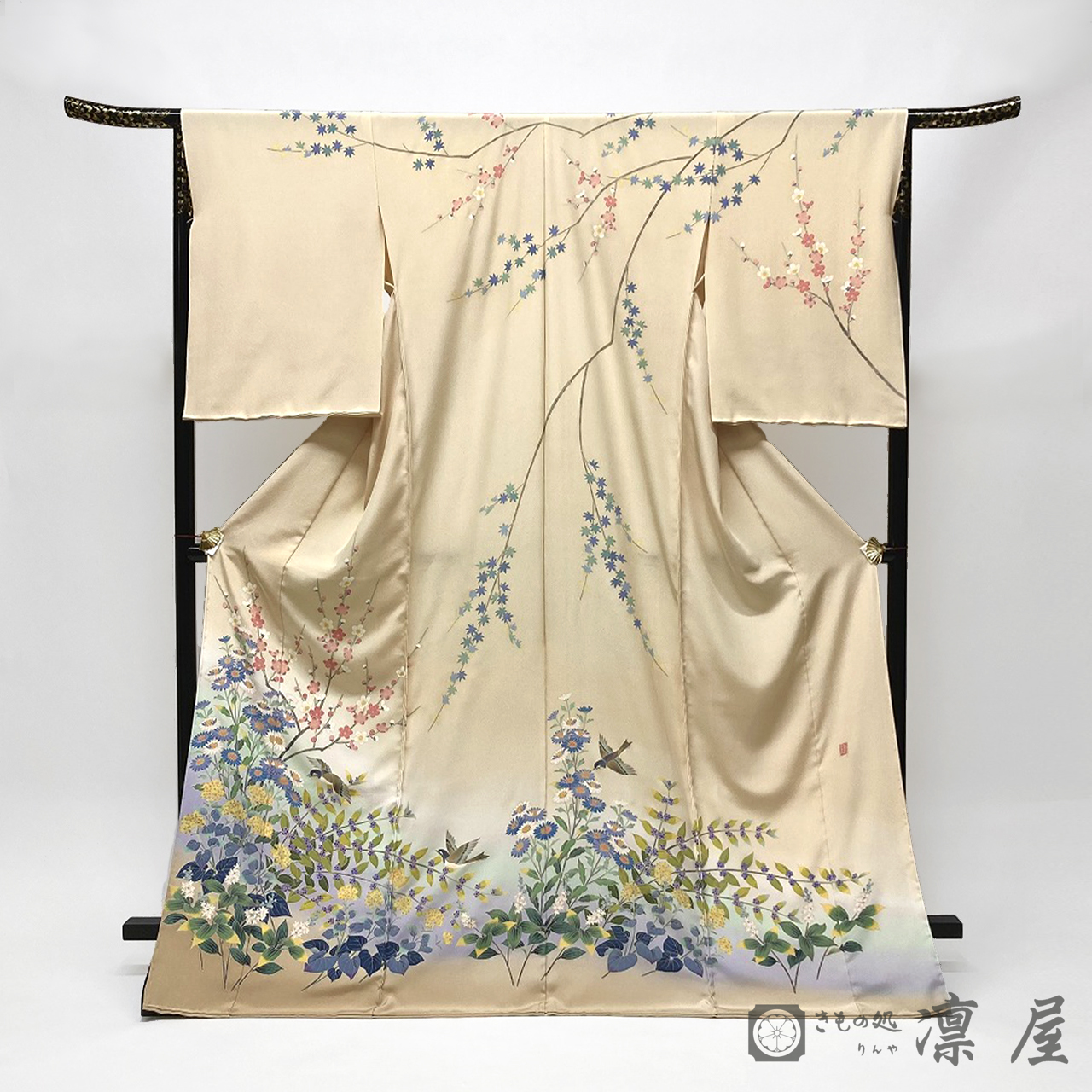 加賀友禅 訪問着　藤藁隆「華かおるころ」1