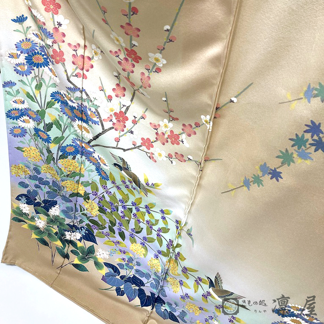 加賀友禅 訪問着　藤藁隆「華かおるころ」2