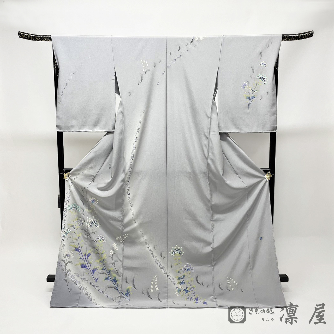 加賀友禅 訪問着　赤地暁「風華文」1